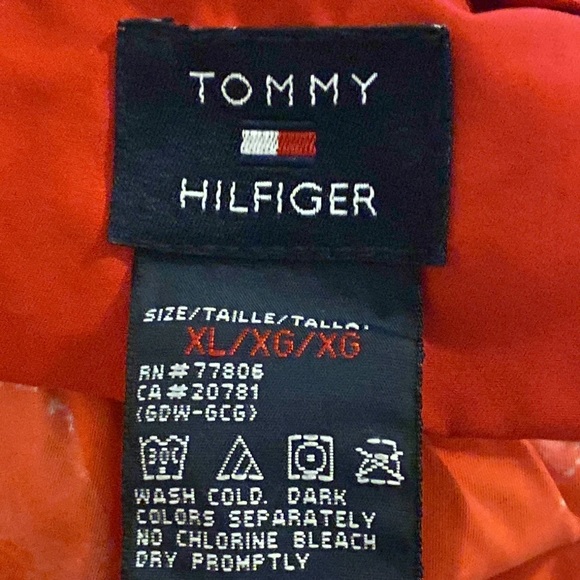 XL Side Pockets Tommy Hilfiger Swim Trunks Men’s red white orange Mini Pocket - Picture 5 of 5